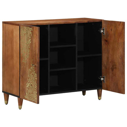 Credenza Marrone 90 x 33 x 75 cm Legno di mango massello