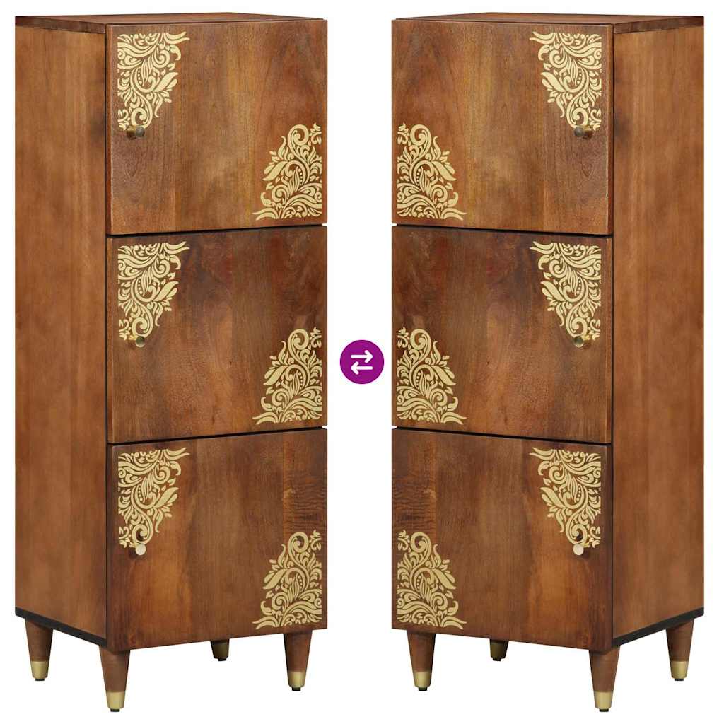 Credenza Marrone 40 x 33 x 110 cm Legno di mango massello