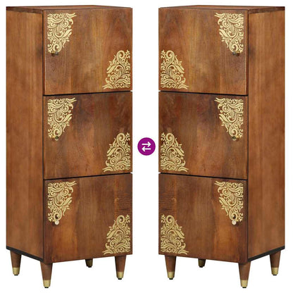 Credenza Marrone 40 x 33 x 110 cm Legno di mango massello