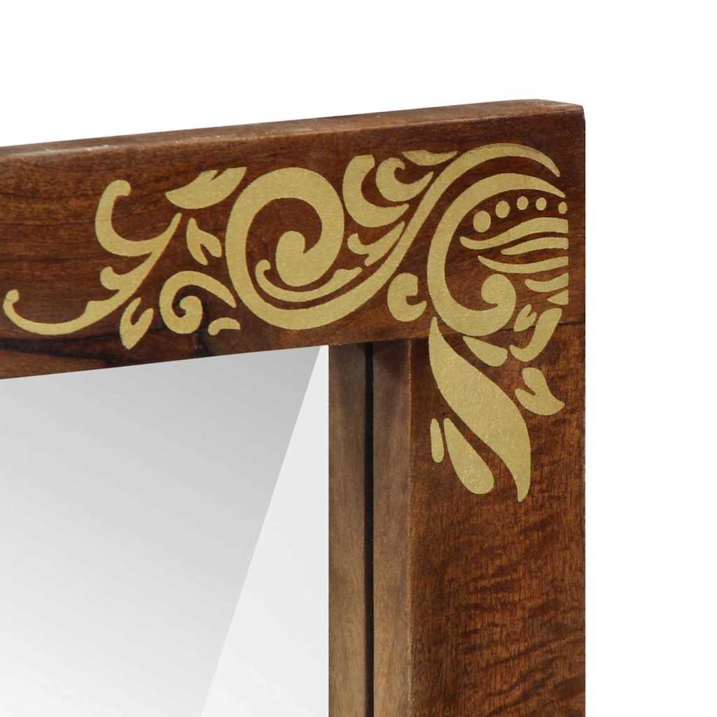 Specchio da bagno con specchio Marrone miele 70 x 50 x 2,5 cm | homemem39