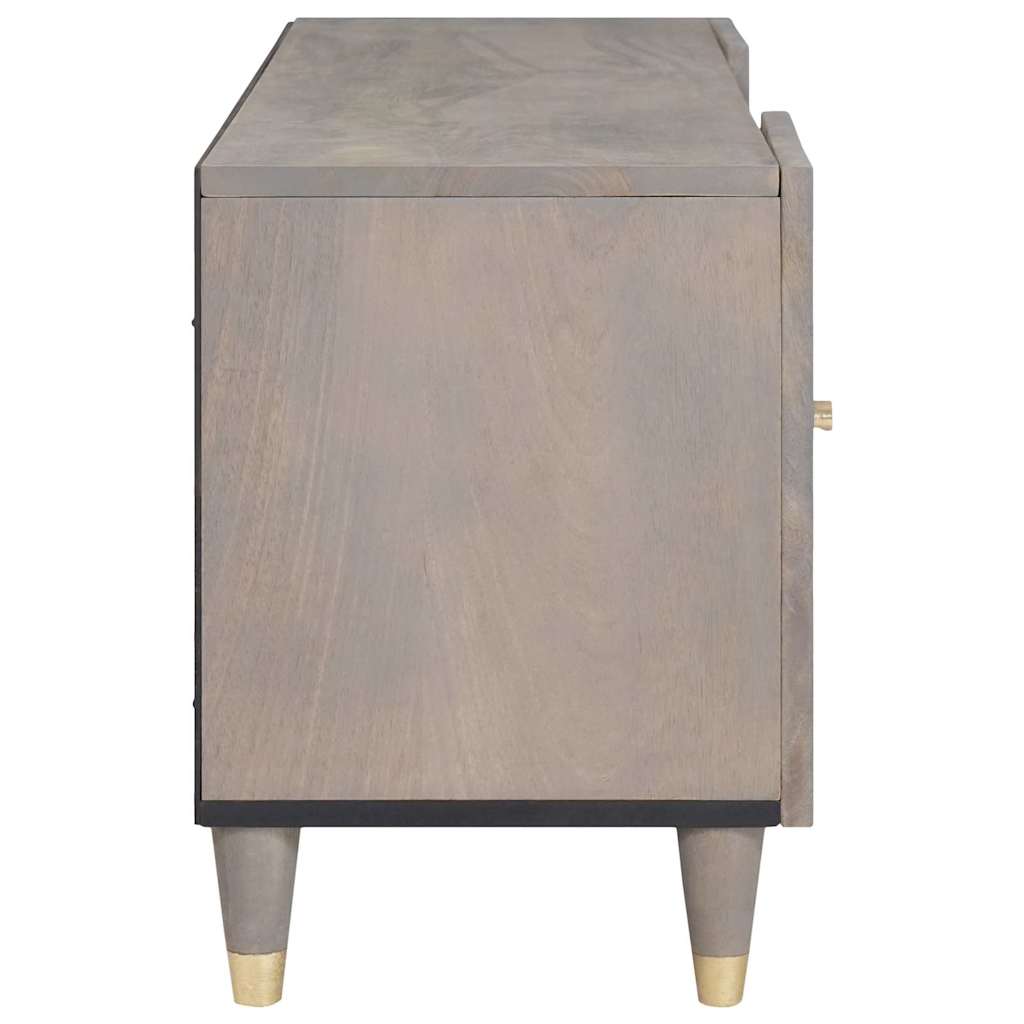 Mobile TV Grigio 105 x 33 x 46 cm Legno di mango massello | homemem39