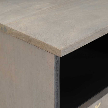 Mobile TV Grigio 70 x 33 x 46 cm Legno di mango massello | homemem39