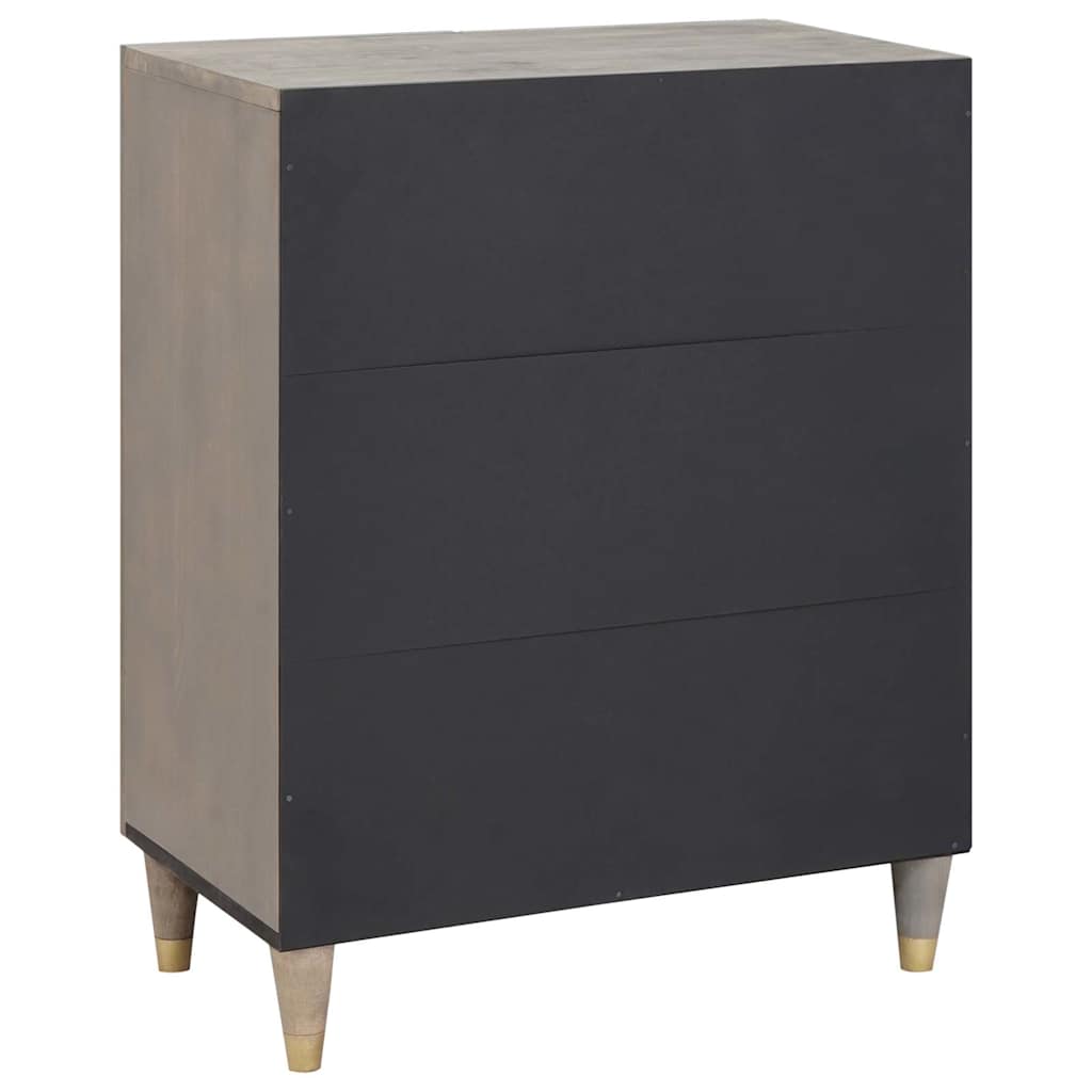 Credenza Grigio e Oro 60 x 33 x 75 cm Legno di mango massello | homemem39