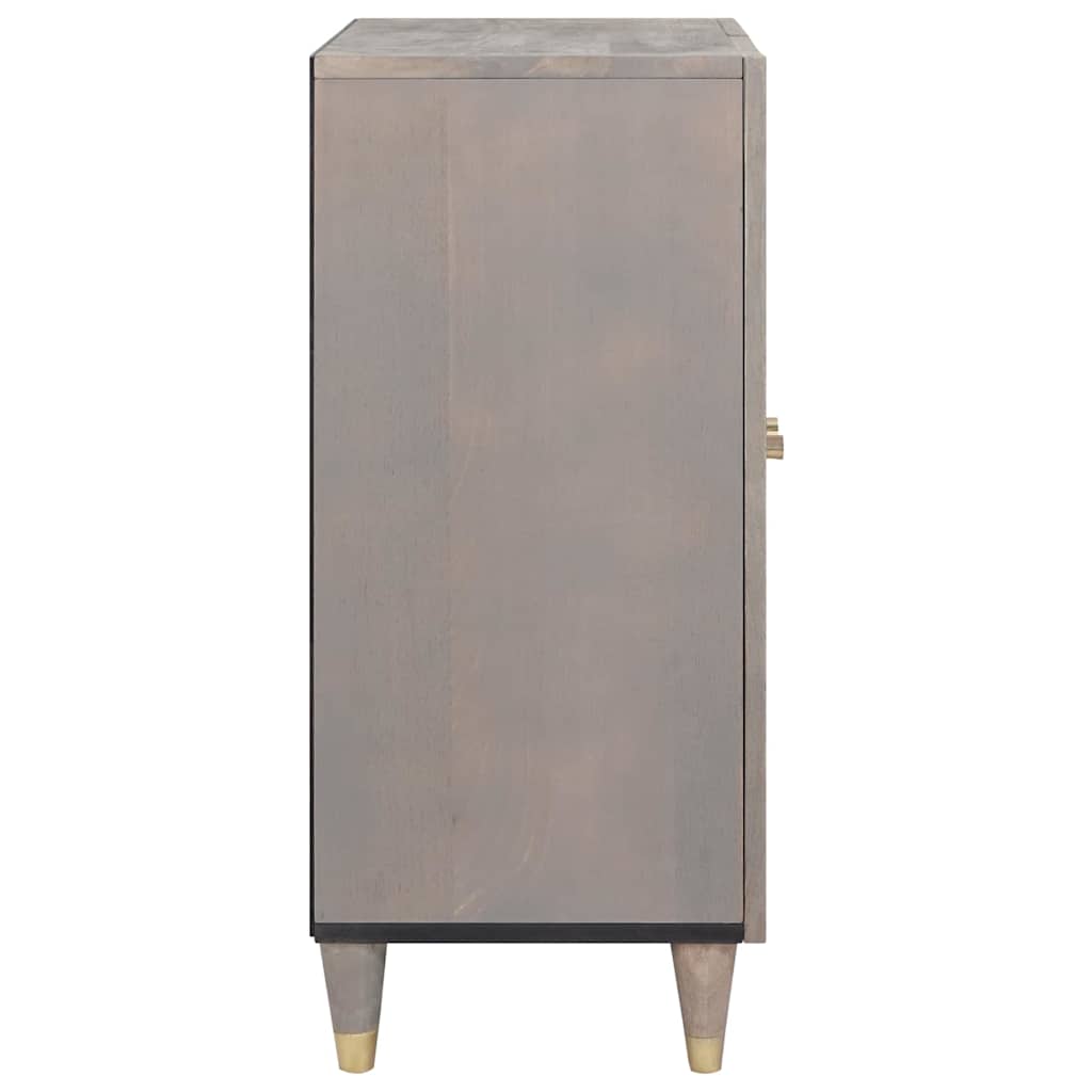 Credenza Grigio e Oro 60 x 33 x 75 cm Legno di mango massello | homemem39
