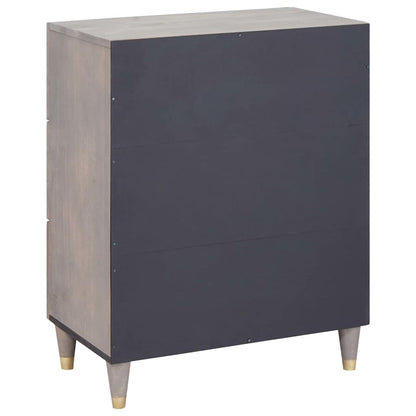 Credenza Grigio e Oro 60 x 33 x 75 cm Legno di mango massello | homemem39