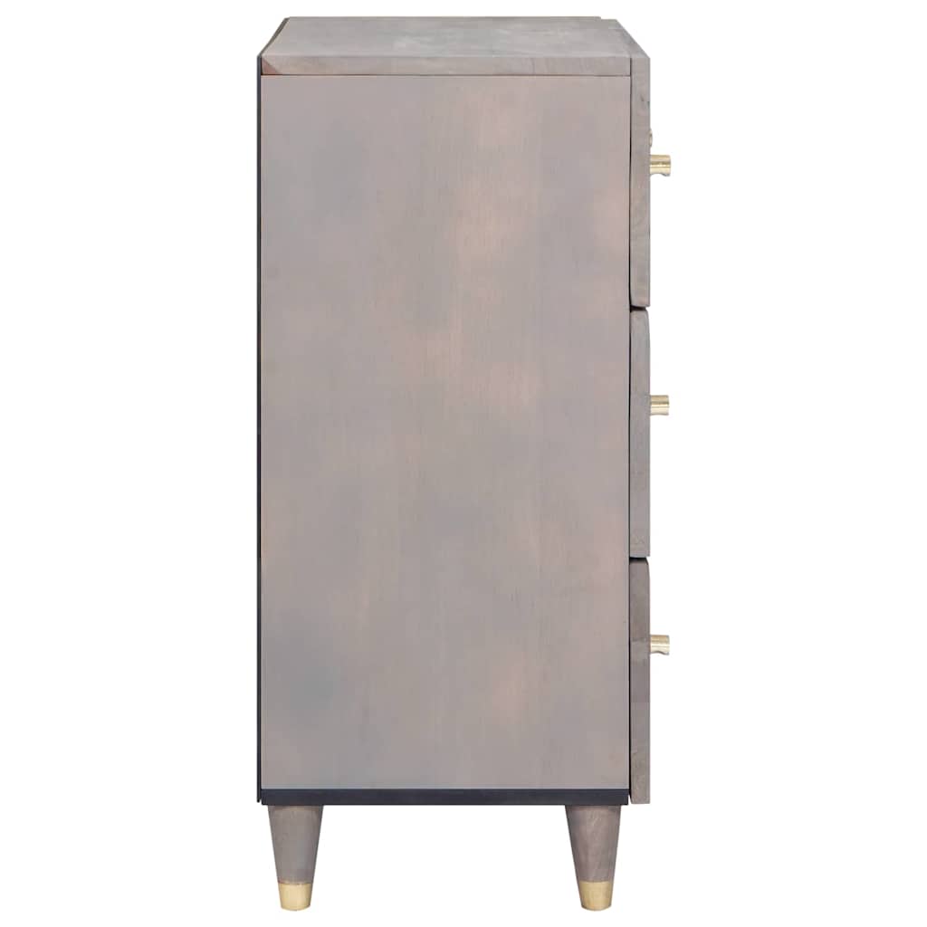 Credenza Grigio e Oro 60 x 33 x 75 cm Legno di mango massello | homemem39