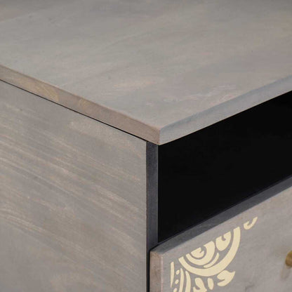 Tavolino da salotto con cassetto Grigio 80 x 54 x 40 cm | homemem39