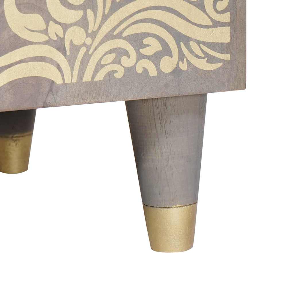 Mobile da Bagno Grigio 38 x 33 x 58 cm Legno di mango massello