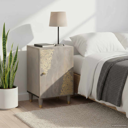 Mobile da Bagno Grigio 38 x 33 x 58 cm Legno di mango massello | homemem39