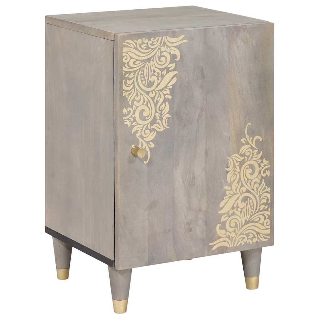 Mobile da Bagno Grigio 38 x 33 x 58 cm Legno di mango massello | homemem39