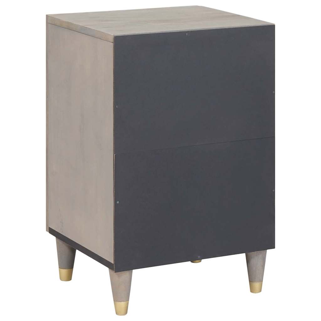 Mobile da Bagno Grigio 38 x 33 x 58 cm Legno di mango massello