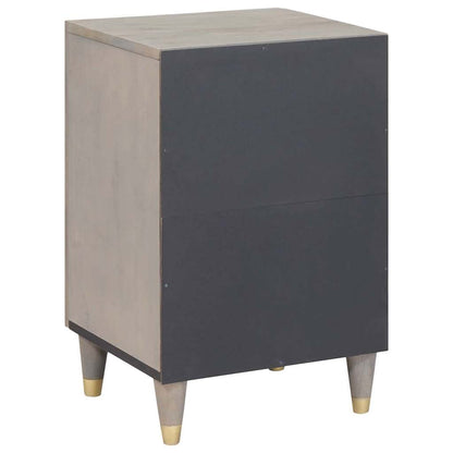 Mobile da Bagno Grigio 38 x 33 x 58 cm Legno di mango massello