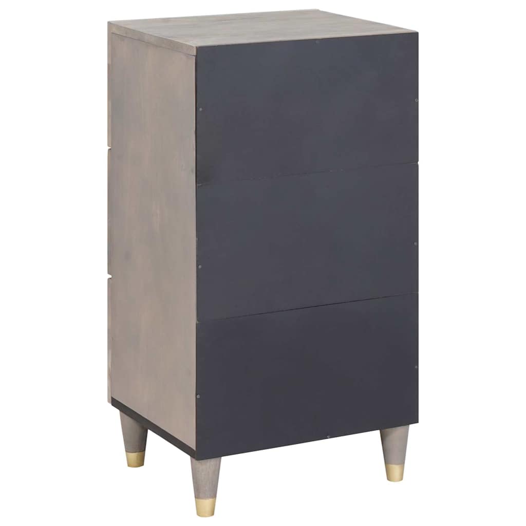 Credenza Grigio e Oro 40 x 33 x 75 cm Legno di mango massello | homemem39