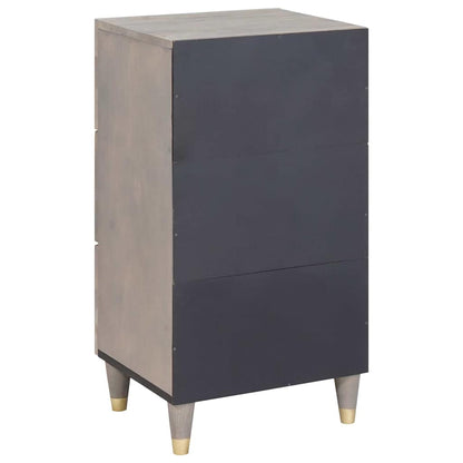 Credenza Grigio e Oro 40 x 33 x 75 cm Legno di mango massello | homemem39