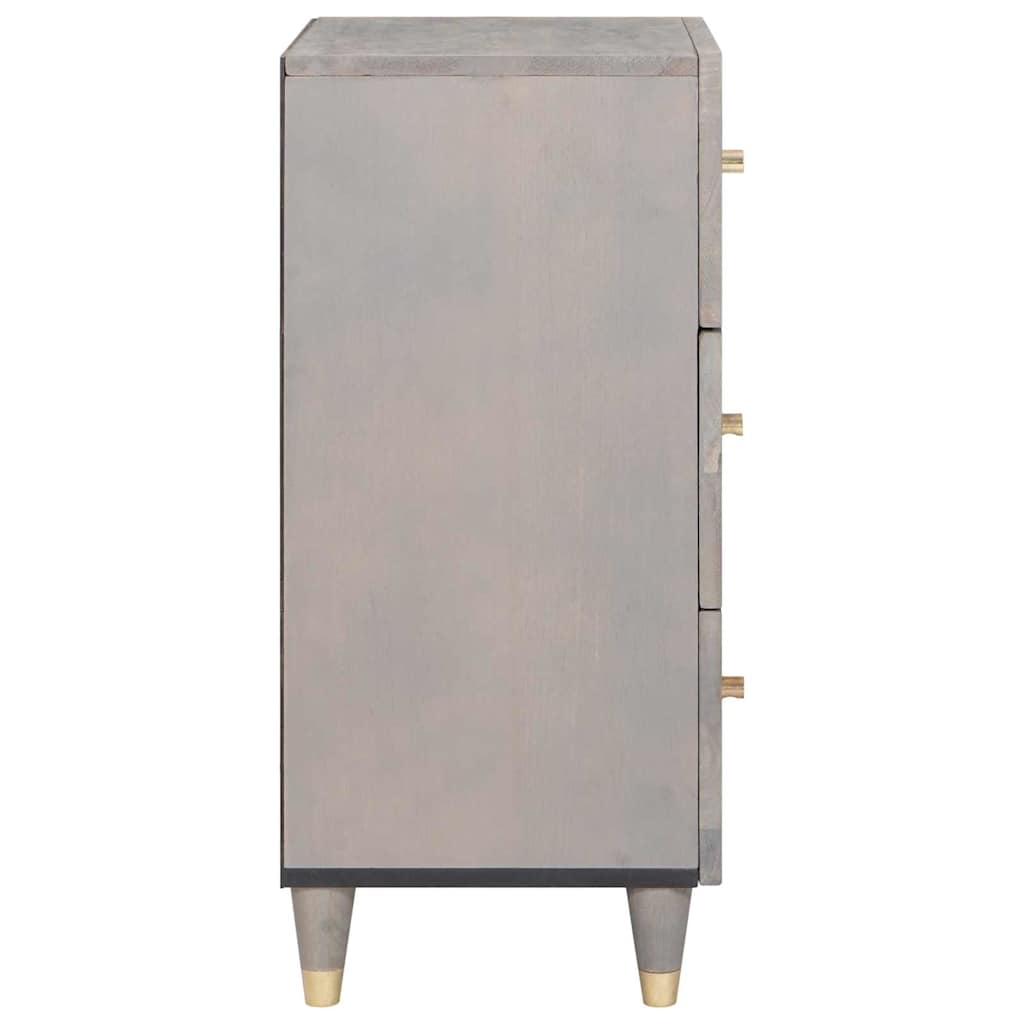 Credenza Grigio e Oro 40 x 33 x 75 cm Legno di mango massello | homemem39