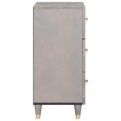 Credenza Grigio e Oro 40 x 33 x 75 cm Legno di mango massello | homemem39