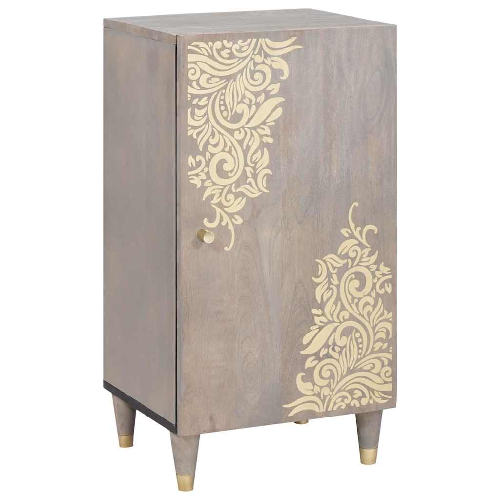 Credenza Grigio e Oro 40 x 33 x 75 cm Legno di mango massello | homemem39