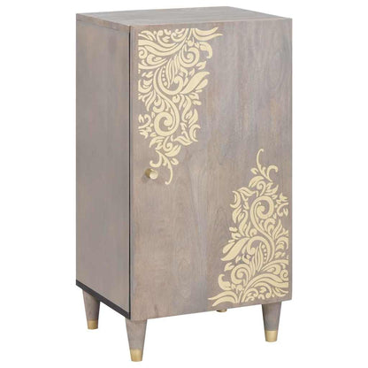 Credenza Grigio e Oro 40 x 33 x 75 cm Legno di mango massello | homemem39