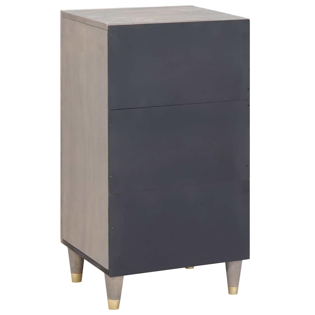 Credenza Grigio e Oro 40 x 33 x 75 cm Legno di mango massello | homemem39