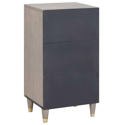 Credenza Grigio e Oro 40 x 33 x 75 cm Legno di mango massello | homemem39