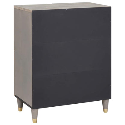 Credenza Grigio e Oro 60 x 33 x 75 cm Legno di mango massello | homemem39