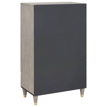 Credenza Grigio e Oro 60 x 33 x 100 cm Legno di mango massello | homemem39