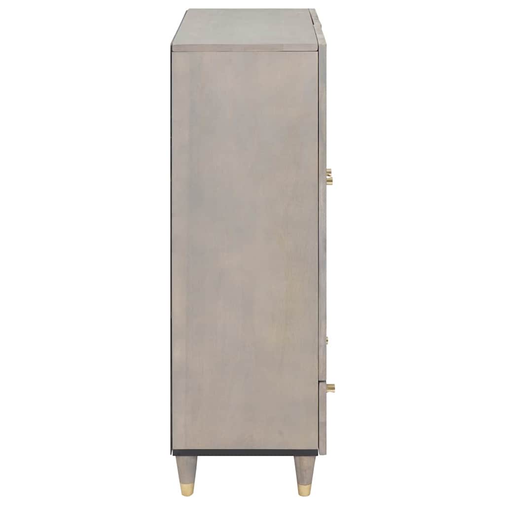 Credenza Grigio e Oro 60 x 33 x 100 cm Legno di mango massello | homemem39