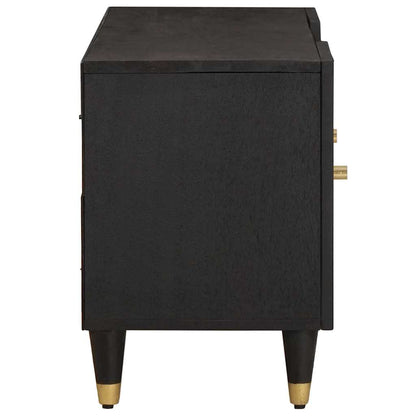 Mobile TV Nero 105 x 33 x 46 cm Legno di mango massello | homemem39