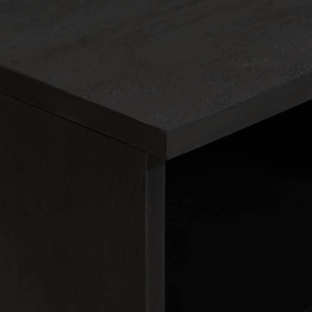 Mobile TV Nero 70 x 33 x 46 cm Legno di mango massello | homemem39