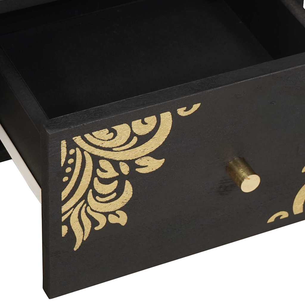 Mobile TV Nero 70 x 33 x 46 cm Legno di mango massello | homemem39
