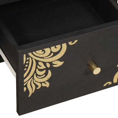 Mobile TV Nero 70 x 33 x 46 cm Legno di mango massello | homemem39