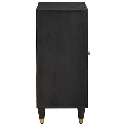 Credenza Nero 60 x 33 x 75 cm Legno di mango massello
