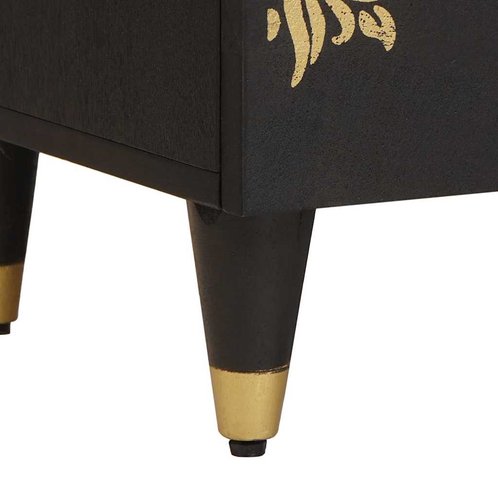 Armadio da Notte Nero 40 x 33 x 46 cm Legno di mango massello | homemem39