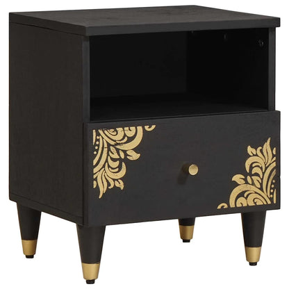 Armadio da Notte Nero 40 x 33 x 46 cm Legno di mango massello | homemem39