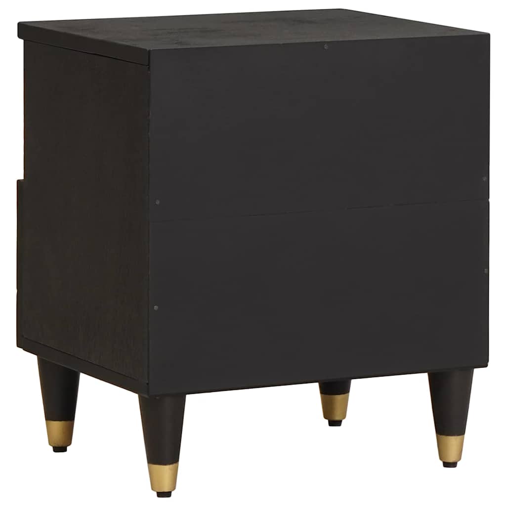 Armadio da Notte Nero 40 x 33 x 46 cm Legno di mango massello | homemem39