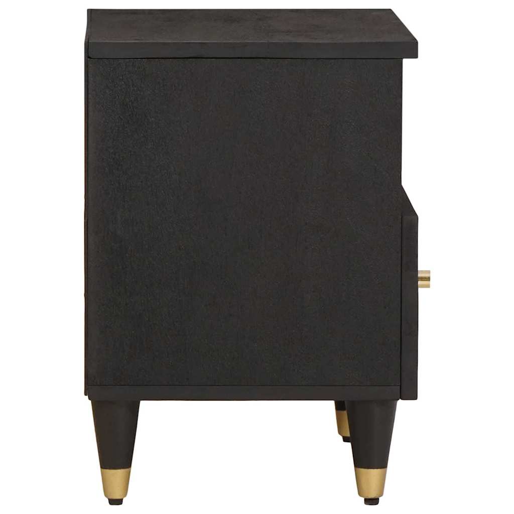 Armadio da Notte Nero 40 x 33 x 46 cm Legno di mango massello | homemem39