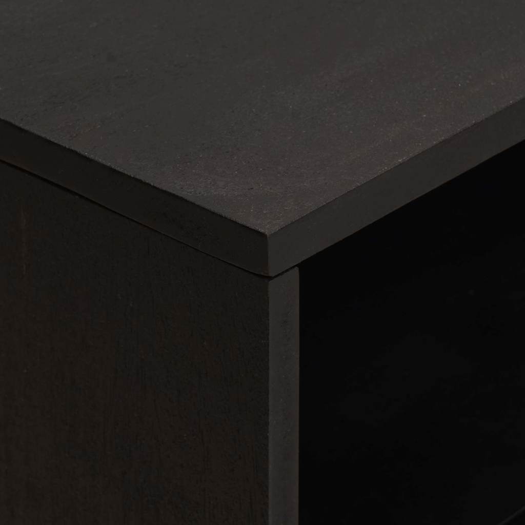 Armadio da Notte Nero 50 x 33 x 62 cm Legno di mango massello | homemem39
