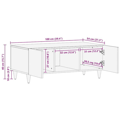Tavolino da salotto Nero 100 x 54 x 40 cm | homemem39