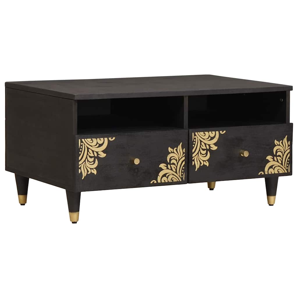 Tavolino da salotto con cassetto Nero 80 x 54 x 40 cm | homemem39
