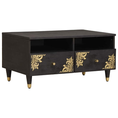 Tavolino da salotto con cassetto Nero 80 x 54 x 40 cm | homemem39