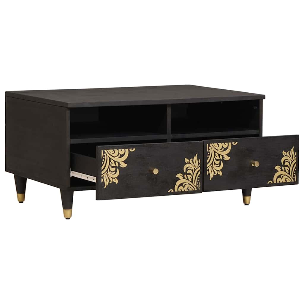 Tavolino da salotto con cassetto Nero 80 x 54 x 40 cm | homemem39