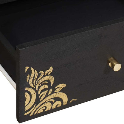 Mobile TV Nero 105 x 33 x 46 cm Legno di mango massello | homemem39