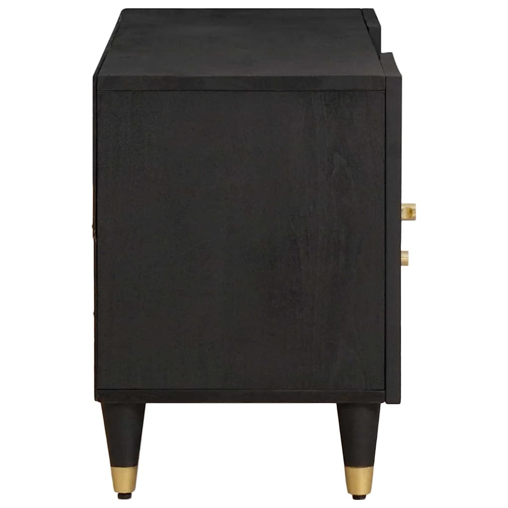 Mobile TV Nero 105 x 33 x 46 cm Legno di mango massello | homemem39