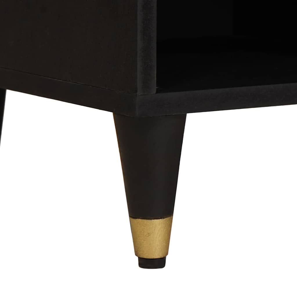 Mobile TV Nero 100 x 33 x 46 cm Legno di mango massello | homemem39