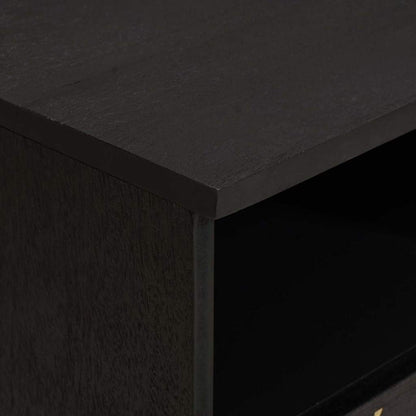 Mobile TV Nero 100 x 33 x 46 cm Legno di mango massello | homemem39