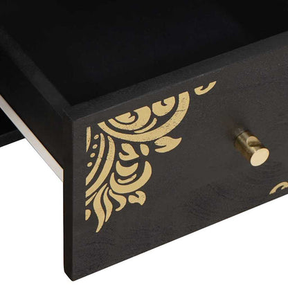 Mobile TV Nero 100 x 33 x 46 cm Legno di mango massello | homemem39
