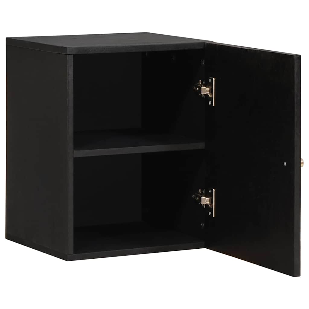 Armadietto a muro Nero 38 x 33 x 48 cm Legno di mango massello | homemem39