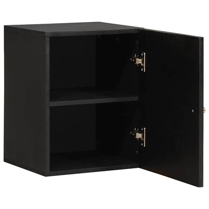 Armadietto a muro Nero 38 x 33 x 48 cm Legno di mango massello | homemem39