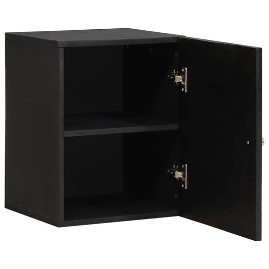 Armadietto a muro Nero 38 x 33 x 48 cm Legno di mango massello | homemem39