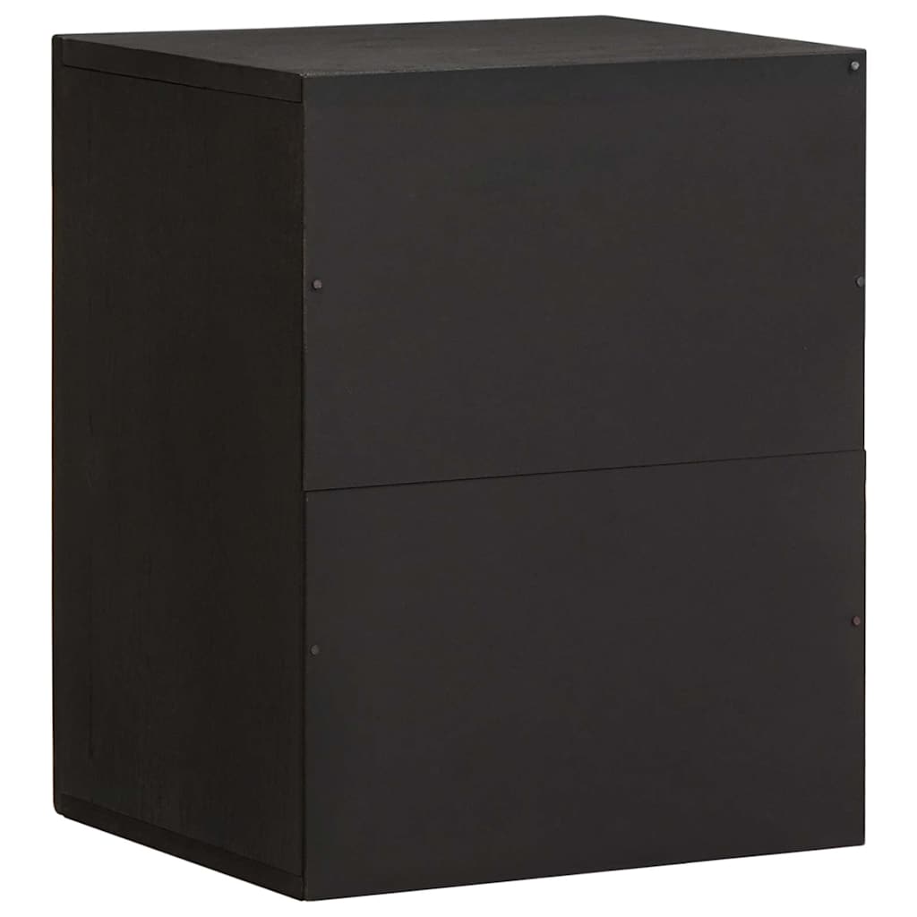 Armadietto a muro Nero 38 x 33 x 48 cm Legno di mango massello | homemem39